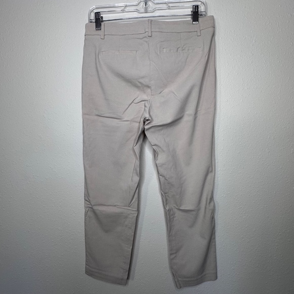 J. Jill Wearever Refined Woven Trouser Pant, Beige, Size 8 Petite - Picture 3 of 9